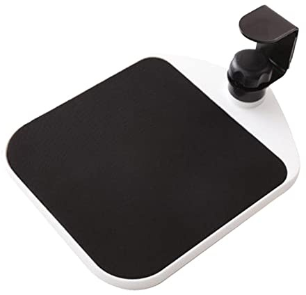 Hzoibyze Vassoio per Mouse con Morsetto sulla Scrivania Tappetino per Mouse Girevole Esteso Clip sul Desktop Supporto per Dispositivi Girevole Costruzione,