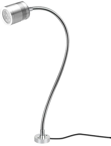 Machine Tool Work Light, 360° Flexible Gooseneck Lamp, Screw Mount, Industrial Aluminum Alloy Shop Task Light for Lathe, Grill, 24–36 V(1W)