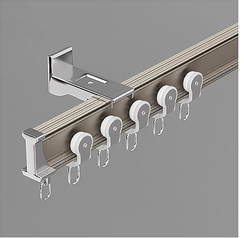 Justerbar 1,2 – 9 m kraftig glidskenas i metall med tyst remskiva, flexibelt tak- och väggfäste, anpassningsbar och skärbar