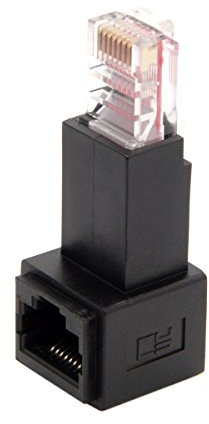 chenyang RJ45 8P8C FTP STP UTP Cat 5e Lan Ethernet Network Extension Adapter 90 Degree UP Angled