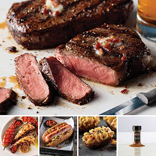 Omaha Steaks Dad's Surf and Turf (Ribeyes, Split Lobster Tail Skewers, Gourmet Jumbo Franks, Stuffed Baked Potatoes, and Omaha Steaks Seasoning)