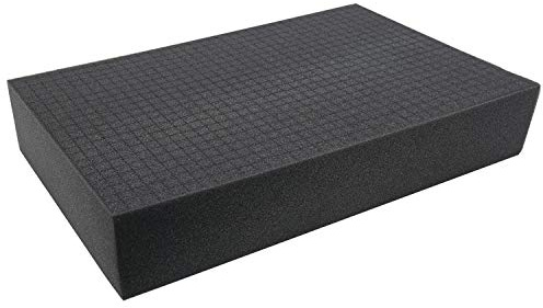 HMF 1456-100 Rasterschaumstoff Würfelschaum | 345 x 550 mm | Double-Size | Koffereinlage | Tabletop | Höhe: 100 mm