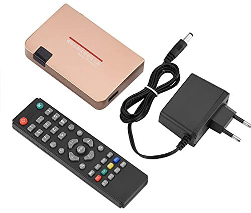 Agatige Ricevitore TV Analogico, Adattatore Convertitore da RF a HDMI con Telecomando, per Proiettori/Insegnamento Multimediale(Spina UE)