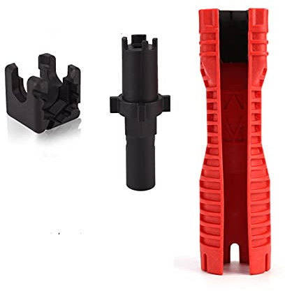 Liudan Wrench Multifunctional Sink Wrench Artifact Bathroom Maintenance Water Pipe Faucet Universal Disassembly and Installation Tool 16 In One Wrench Adjustable