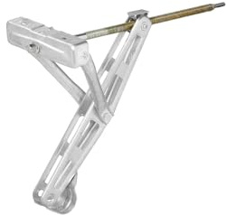 Ausdrehstütze Wohnwagen Wohnwagenstützen Kurbel Stützen Anhängerstütze (750kg 567x280mm H:495mm)