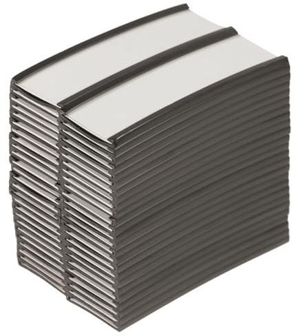 Baluue 50 stücke Magnetische Etikettenhalter Clip Typ Praktische Magnetklammern für Preisetiketten Beschreibbar Ideal für Whiteboards Kühlschränke und Starker Halt
