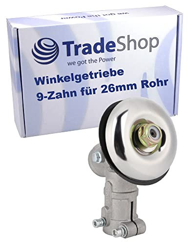 Trade-Shop 9-Zahn 26mm Getriebekopf/Winkelgetriebe kompatibel mit Fuxtec FX-MS152 FX-MT252ER FX-MS162, kompatibel mit Gardol GBFI 125 GBFI 90