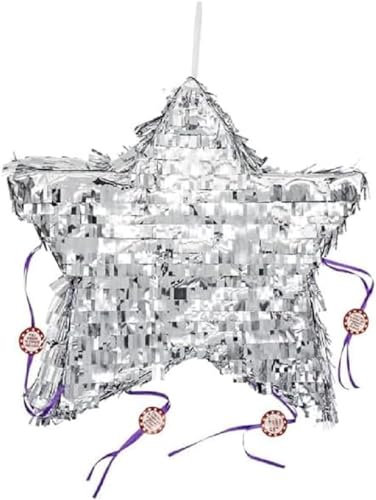 Amscan 9917717 - Pinata Stern, ca. 44,5 x 43,5 cm, Partyspiel, Weihnachten, Dekoration