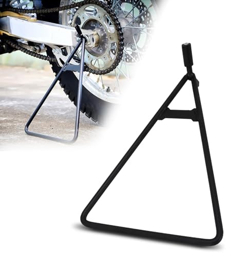 Dirt Bike Triangle Stand Kickstand for 80-500cc Motorcycle Supermoto | Steel Triangle Stand, Fits 11/14.5/18mm Axles, Angled Support, Stable Parking for 65-450cc Dirt Bikes