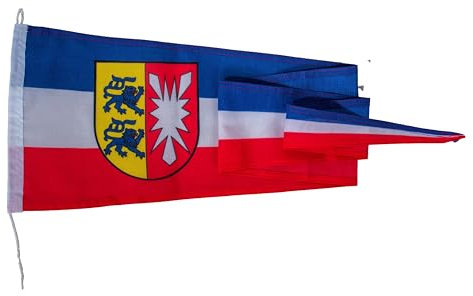Netflags Langwimpel Schleswig Holstein Privatwappen 30 x 250 cm mit 160 g/qm Stoffgewicht