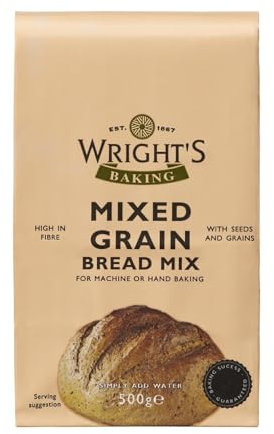 Mixed Grain Bread Mix 500g, For Machine or Hand Baking, High in Fibre, With Seeds and Grains, Simply Add Water, Baking Success Guaranteed, Suitable for Vegetarians