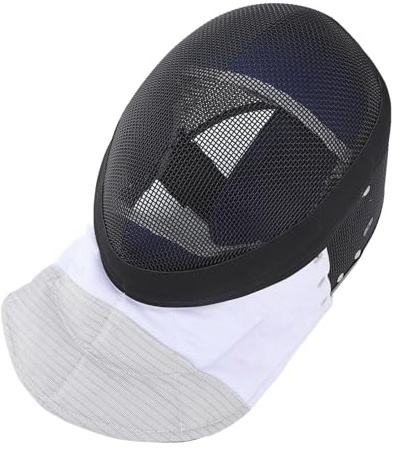 Alomejor Máscara Deportiva de Esgrima, Casco Protector con Pechera Acolchada, Forro Impermeable de Malla Metálica para Práctica Diaria y Competición (Talla S)