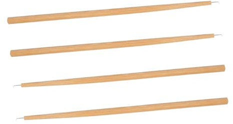 CORHAD Häkelnadeln für Haarverlängerung 4 Stücke Holzgriff Langlebig für Dreadlocks und Haarflechten Selbstgemacht Zubehör Professionelles Flechtwerkzeug