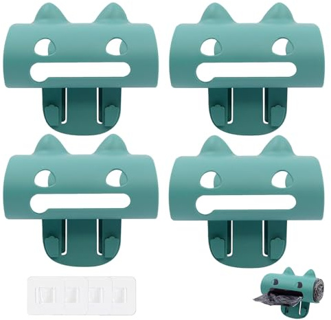4 Pièces Rangement Mural pour Sacs Poubelle,Support Sac Poubelle Autocollant Porte Sac avec Crochets,Poubelle Murale Organisateur De Sacs Poubelles pour Le Salon,La Cuisine
