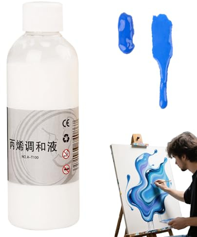 Diluyente para la pintura acrílica - Líquido de dilución profesional para pinturas acrílicas - mejora la fluidez y la mezcla - ideal para artistas, pasatiempos creativos, pintura en lienzo