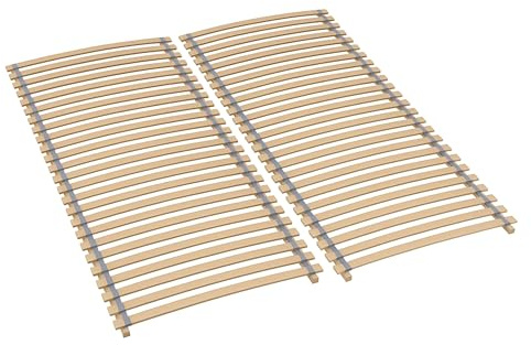 Sleepneo Rollrost 200x200, fertig montiert und gerollt, 28 Latten, Blauer Engel Zertifiziert, Lattenrost 200 x 200 cm aus Buchenholz, Traglast 130kg