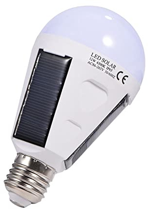 Phefop 3pcs -Lampenbirnen -Solar Glühbirnen LED Notlicht mit 1200 MAh Batterie IP65 Wasserdichte E27 Basis für Camping Wanderungen Im Freien Im Freien (12W)