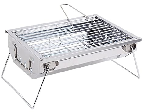 Barbecue portatile pieghevole a carbonella per cucinare all'aperto e campeggio