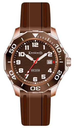 KNISKRED Reloj Deportivo Hombre con Esfera de Fácil Lectura y Correa de Acero Inoxidable o Silicona, Resistente al Agua