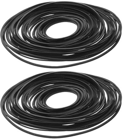 Kassetten Wartungsriemen 40–190mm aus Gummi, Schwarz, 1 Satz | Kassettenrekorder und Plattenspieler, Verschleißfest, Leicht, Formstabil, Stabile Traktion, Ersatzriemen