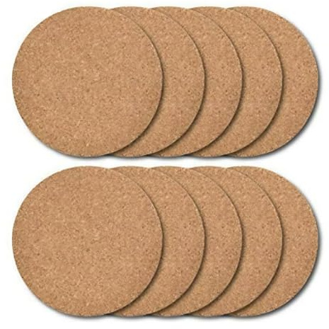 10 Pack Cork Coasters, Natural Round Drink Mats for Coffee Table, Absorbent & Non-Slip Cup Pads, Eco-Friendly Table Protectors for Home, Kitchen, Office & Gifts