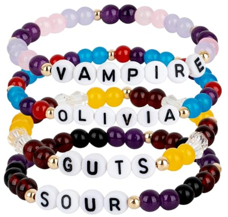 KINFERTE for o Merch Gifts Inspired Bracelets Concert Outfit Album vinyl Poster Shirt 4 Sets Stackable Stretch Friendship Bracelets Merchandise Jewelry Birthday Gifts for Fans Women