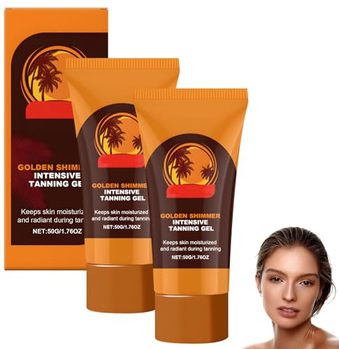 2 PCS Accelerateur de Bronzage 100ML Creme Bronzante Activateurs Et AccéLéRateurs Bronzage Cabine Uv Creme pour Bronzer AccéLéRateur de Bronzage Puissant Naturel avec des Ingrédients Naturels