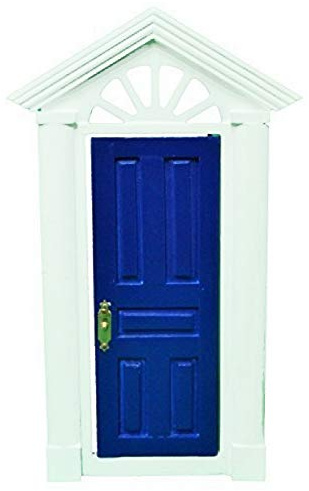 Melody Jane Dolls House Blue Charleston Front Door with Fancy Fanlight 1:12