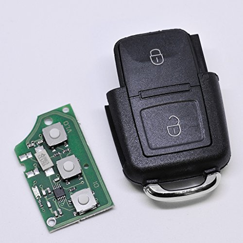 Auto Schlüssel Funk Fernbedienung 1x Gehäuse + 1x 433,9 MHz Sender Sendeeinheit 1J0959753N + 1x Batterie