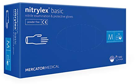 Nitrylex Nitrilhandschuhe Untersuchungshandschuhe Puderfrei 100 Stück Blau Größe XL