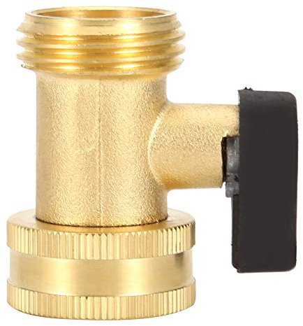 Conector de Manguera de Válvula, 3/4 DN20 Latón Recto Válvula de Bola de Un Solos Paso Accesorios de Manguera Adaptadores Válvula de Cierre Conector de Encendido/Apagado de Manguera para Accesorios