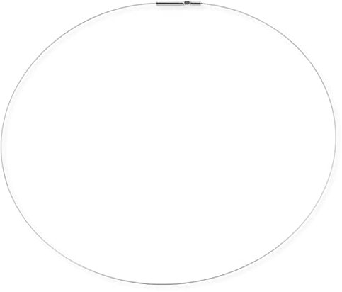 Drachenfels 1-reihige Edelstahl Halskette I 42 cm I Elegante Halskette mit praktischem Clip-Verschluss I Filigree Edelstahl Armband I Made in Goldschmied-Qualität I D SCV-1/ES. L42