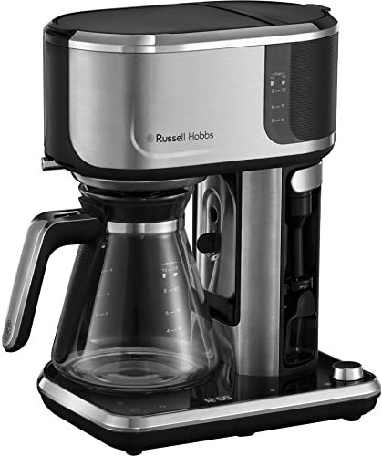 Russell Hobbs Macchina Caffè Americano - Funzione Barista: Pressione Regolabile, Infusione a freddo, Montalatte - Touch Digitale; Timer Programmabile, Funzione Mantieni Caldo, 26230-56