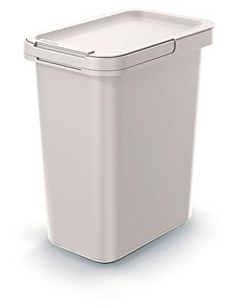 Cubo de reciclaje de forma cuadrada 12L color blanco KEDEN