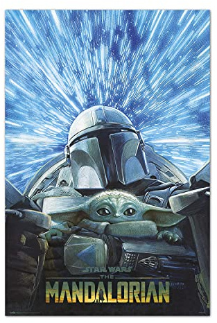 Grupo Erik Póster Star Wars The Mandalorian, Hyperspace - Lamina Decorativa - Decoración Habitación - Producto con Licencia Oficial