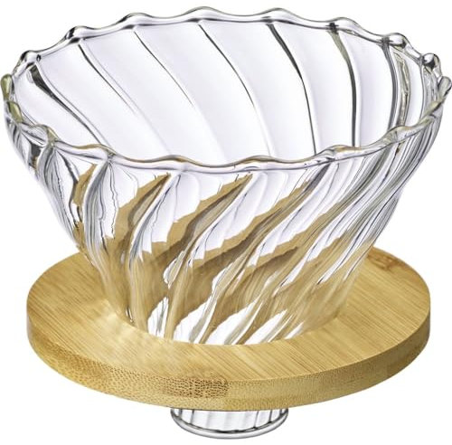Westmark Filtre à café Brasilia en verre – Embout de qualité supérieure pour café filtré à la main avec méthode pour-over – Verre, bambou, ne contient pas de BPA par nature
