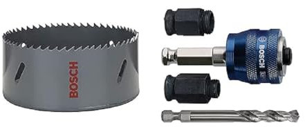 Bosch Professional Scie-trépan HSS bimétal (pour divers matériaux, Ø 133 mm) + 4 pièces Kit de démarrage Power Change Plus