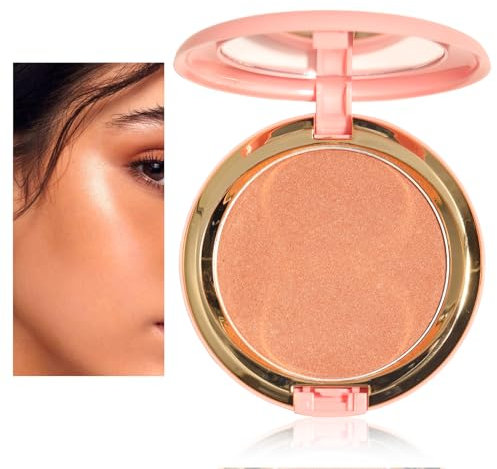 Polvere abbronzante bronzer, altamente pigmentata, con finitura naturale Sun Kissed per tutto il giorno, leggera, traspirante, formula vegana (#Sunkissed Bronzer)