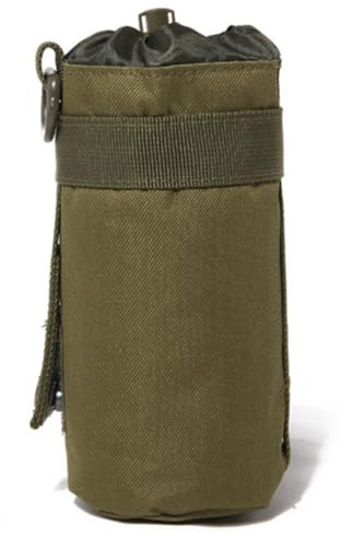 Peminkoo Taktische Molle-Wasserflaschen-Tasche, Militär, Outdoor, Camping, Wandern, Kordelzug, Wasserflaschenhalter, Multifunktions-Flaschentasche