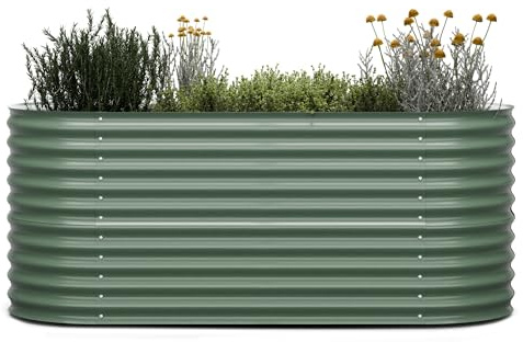 blumfeldt High Grow Hochbeet - 1.500-l-Hochbeet aus Metall für Garten, Ergonomisch und Rostbeständig, 80 cm Höhe, Galvalume-Stahl, Einfache Montage, Ideal für Gemüse und Kräuter