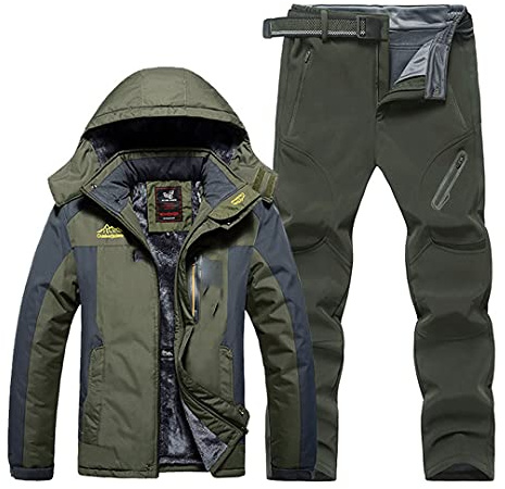 Hcclijo Wasserdichter Winddichter Warmer Dicker Hosen Angelhemd Sport Angelanzug Sets 1 XL