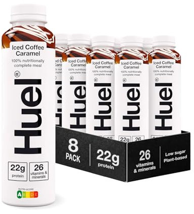 Huel Ready-to-drink Meal, Iced Coffee Protein Drink, 8 x 500ml Bottles, Protein Shakes, Pre-Portioned Meal, 20g of Protein per Bottle, Rich in Essential Vitamins, Minerals, Meal Replacement Shake
