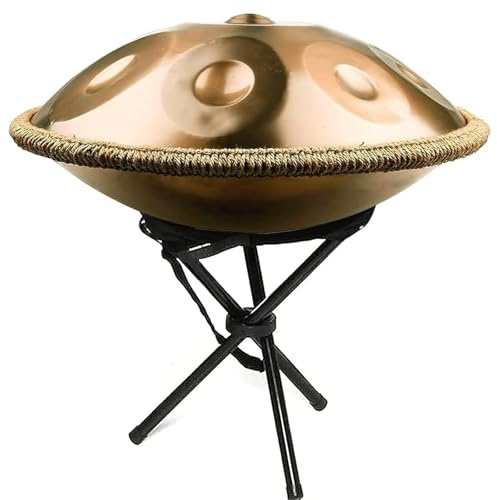 Handpan Drum, 9 Töne 18 Zoll Stahltrommel, D-Moll 440 HZ Steel Tongue Drum mit, Erzeugt Angenehme Resonanz, für Musik-, Klangtherapie-, Meditations- und Yoga-Enthusiasten(440hz)