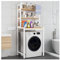 Amieron 3 Tier Wooden Over Washer and Dryer Shelves, Bathroom Shelf Washing Machine Storage Shelf Utility Rack Freestanding Laundry Drying Rack Heavy Duty for Bathroom Laundry Room(White)