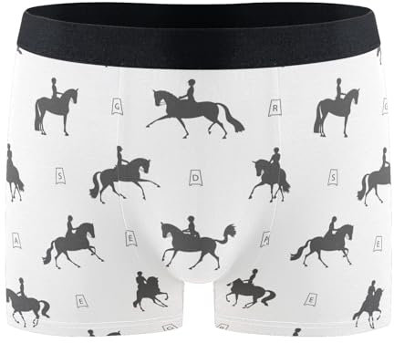 ZZKKO Herren-Unterwäsche, Slip, Reitsport, Dressur, Pferde, Boxershorts, Unterwäsche für Herren, S-XXL, mehrfarbig, XXL