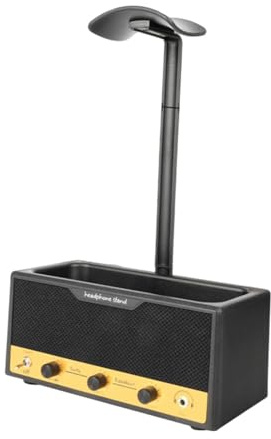 LeeQinersw Support pour Casque avec Base de Rangement, présentoir pour Casque, Support Cadeau, Organisateur de Bureau, Cintre pour Bureau, Maison, Jeux, PC, clés