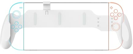 PUSOKEI Console Grip Compatible with NSwitch 2 (2025)/SwitchOLED/Switches, Comfortable & Ergonomic Hand Holder Asymmetrical Grip for Game Consoles (White)
