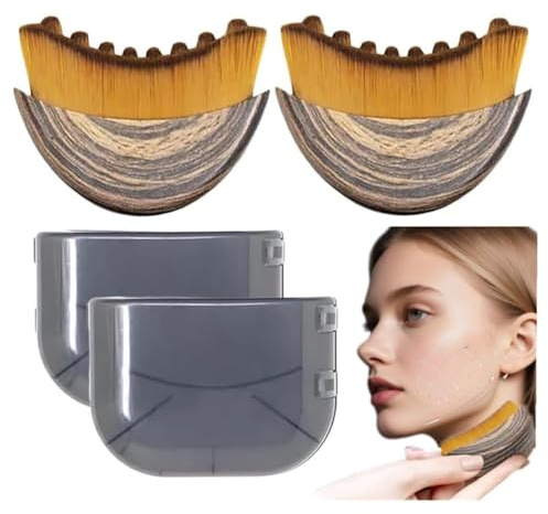 New Lymphatic Contour Face Brush,2pcs Lymphatic Drainage Massager for Face,Ergonomically Designed to Fit The Skin Precisely and Relieve Fatigue