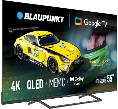BLAUPUNKT Smart TV 55 QLED 4K, Google TV con Wi-Fi y Bluetooth, 55QBG6000S