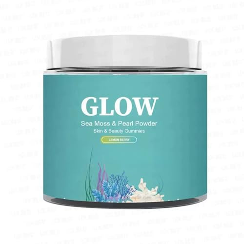 Sea Moss Glow Gummies - Vitamines pour cheveux, peau et ongles pour femmes et hommes